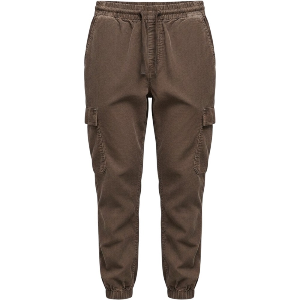 prAna Lost hwy Cargo Joggers Womens S Brown Organic Corduroy Relaxed Fit Pants